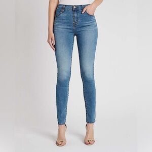 J Brand Maria 28 High Rise Stretch Skinny Denim Jeans Uncharted Faded Wash